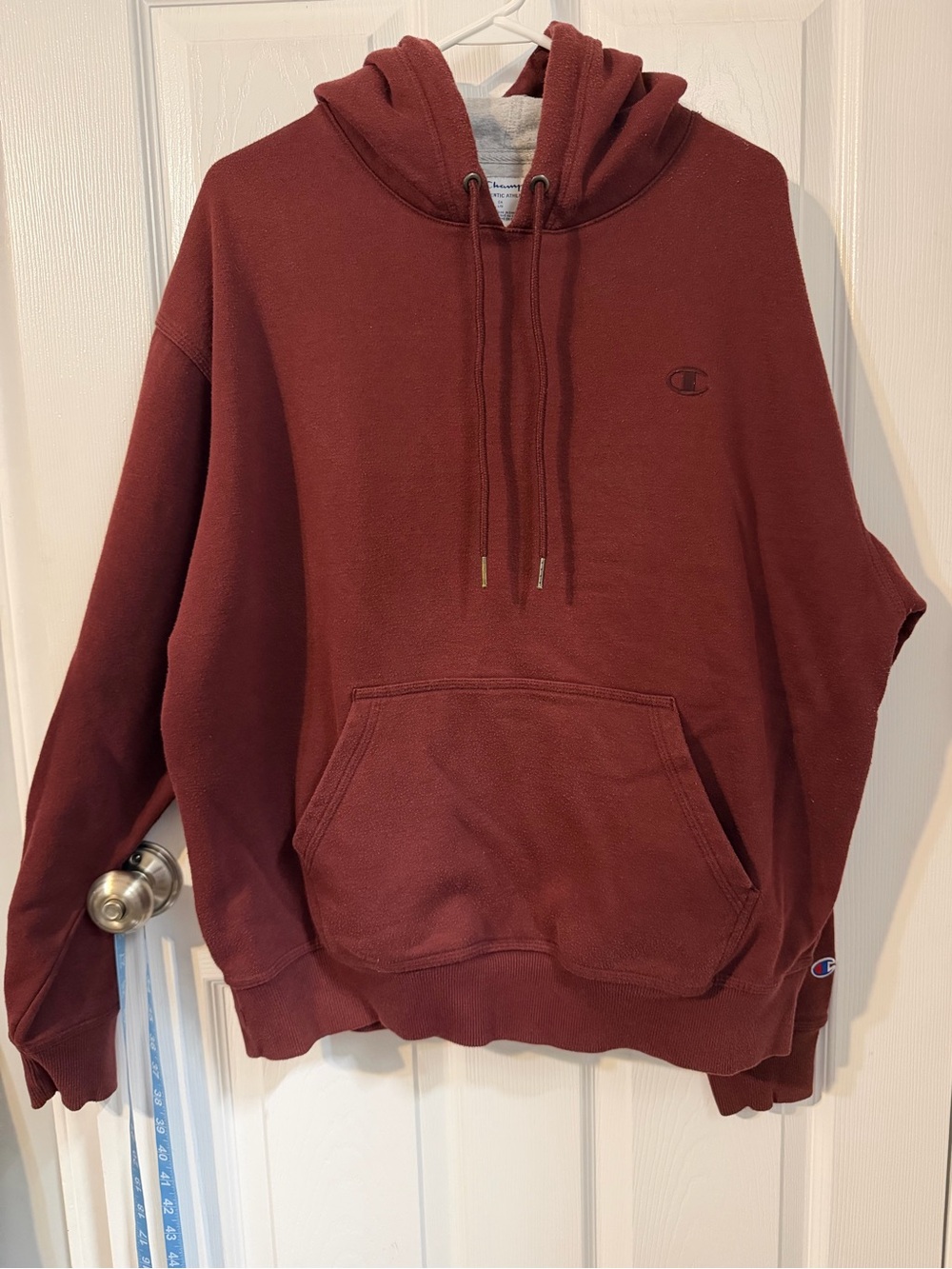 Champion Men's Maroon Hooded Sweatshirt